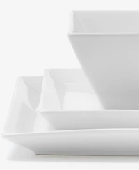The Cellar Whiteware Square 12-Pc. Dinnerware Set, Service for 4