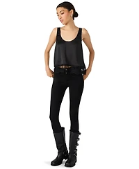 Steve Madden Women's Coraline Lace Hem Sleeveless Tank Top