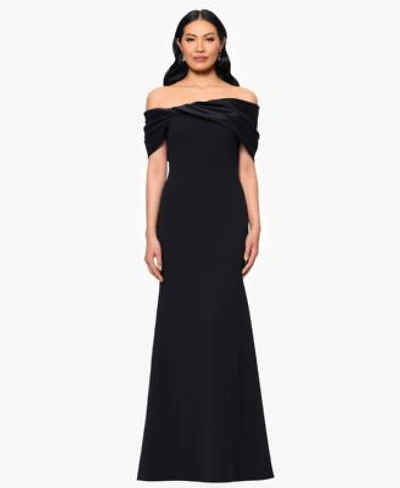 Betsy Adam Womens Long Off The Shoulder Dress