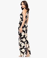 Betsy & Adam Women's Floral Soutache Embroidered Dress