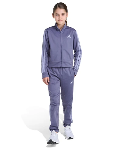 adidas Girls 2T-6X Two Piece Regular Fit Jacket and Joggers Set