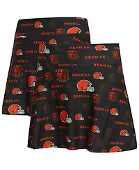 Concepts Sport Women's Brown Cleveland Browns Mosaic Allover Print Skort