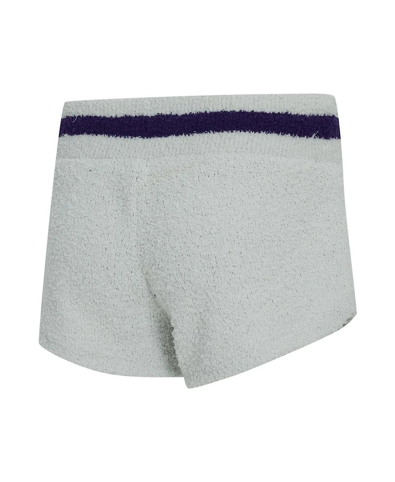 Concepts Sport Women's Gray Minnesota Vikings Whitley Long Sleeve Hoodie Top Shorts Set
