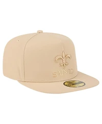 New Era Men's Light Beige Orleans Saints Color Pack A-Frame 59FIFTY Fitted Hat