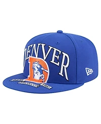 New Era Men's Royal Denver Broncos Throwback Oversized 59FIFTY Fitted Hat