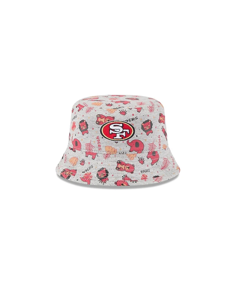New Era Baby Boys and Girls Gray San Francisco 49ers Animal Bucket Hat
