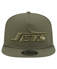 New Era Men's Olive New York Jets Color Pack A-Frame 9FIFTY Snapback Hat