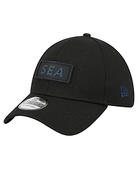 New Era Men's Black Seattle Seahawks Scoreboard 39THIRTY Flex Hat