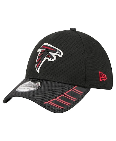 New Era Men's Black Atlanta Falcons Visor Hit 39THIRTY Flex Hat