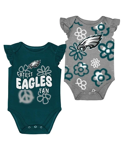 Outerstuff Baby Girls 2-Piece Philadelphia Eagles The Sunshine Bodysuit Set