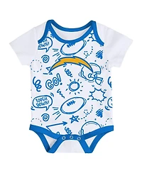 Outerstuff Baby Boys and Girls 3-Piece Los Angeles Chargers All Day Play Bodysuit Set