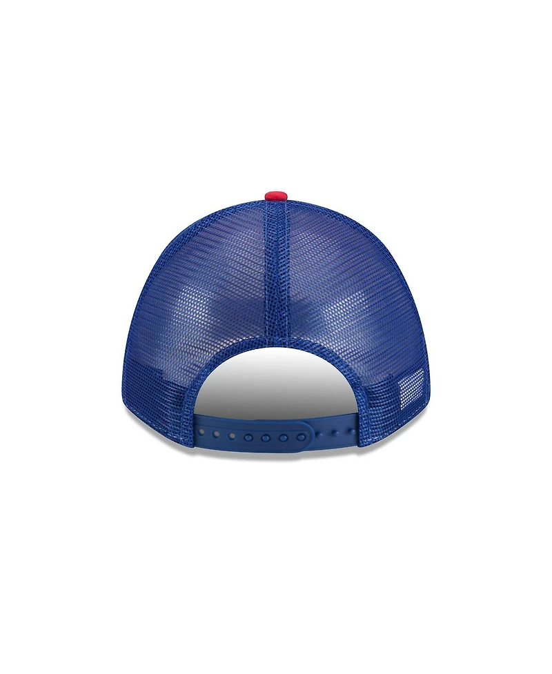New Era Men's Red New York Giants Linear A-Frame 9FORTY Adjustable Hat