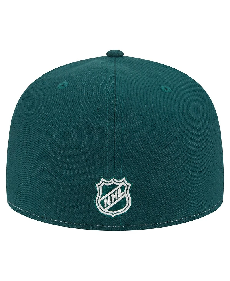 New Era Men's White/Green Minnesota Wild Repeat Two-Tone 59FIFTY Fitted Hat