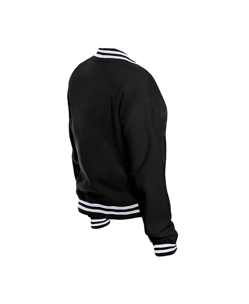 New Era Women's Black Indianapolis Colts Throwback Fleece Full-Snap Jacket
