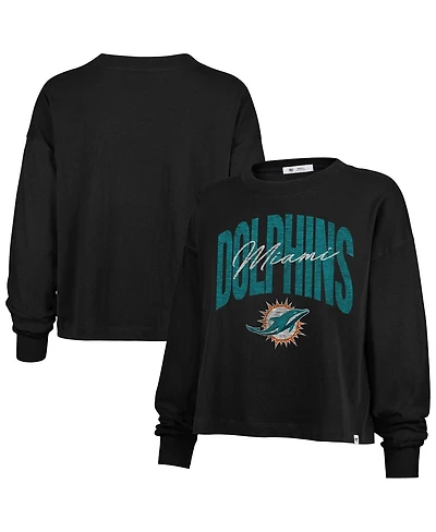 '47 Brand Women's Black Miami Dolphins Muse Sydney Long Sleeve T-Shirt