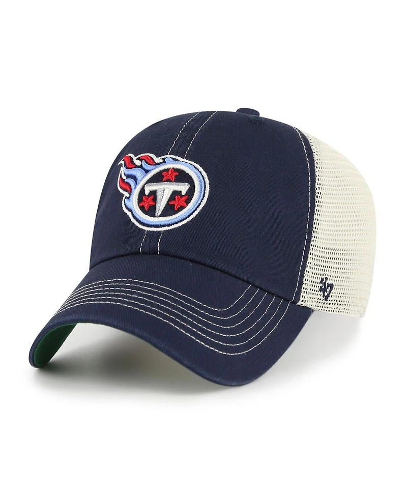 '47 Brand Men's Navy/Natural Tennessee Titans Trawler Trucker Clean Up Adjustable Hat