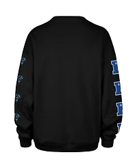'47 Brand Women's Black Carolina Panthers Go Big Oversized Pullover Sweatshirt