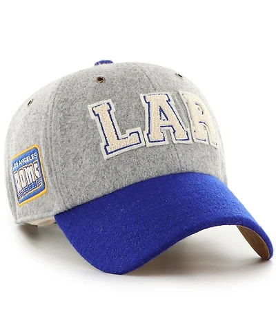 Stoney Clover Lane Men's and Women's Gray/Royal Los Angeles Rams Block Clean Up Adjustable Hat