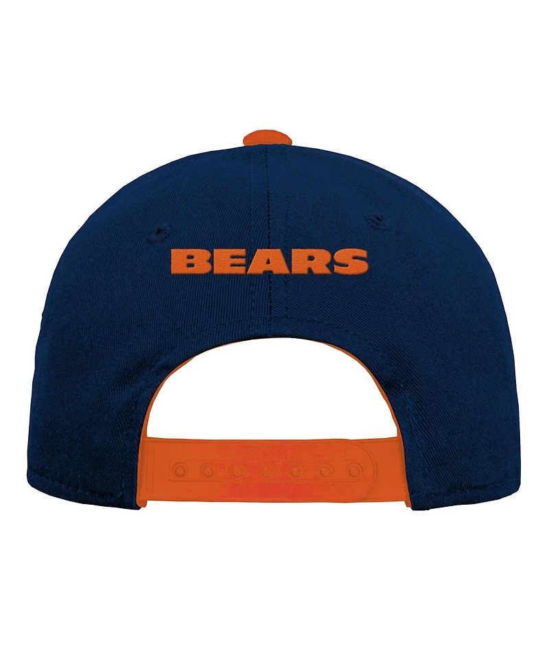 Outerstuff Big Boys and Girls Navy Chicago Bears Team Pre-Curved Adjustable Hat