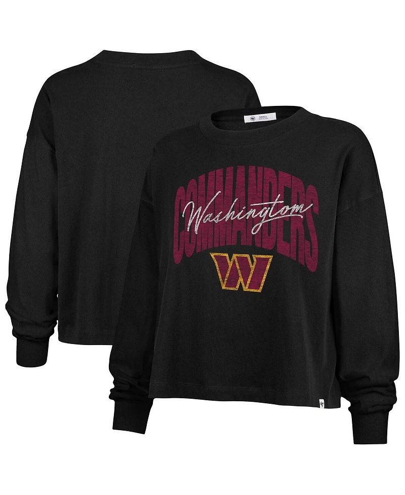 '47 Brand Women's Black Washington Commanders Plus Muse Sydney Long Sleeve T-Shirt