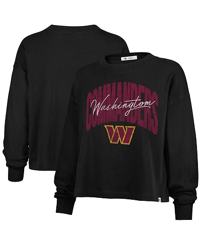 '47 Brand Women's Black Washington Commanders Plus Muse Sydney Long Sleeve T-Shirt