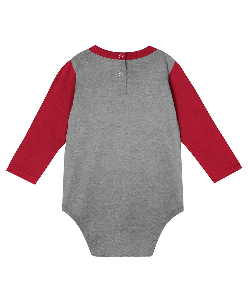 Outerstuff Baby Boys and Girls Alabama Crimson Tide Double Up Long Sleeve Bodysuit Pant Set