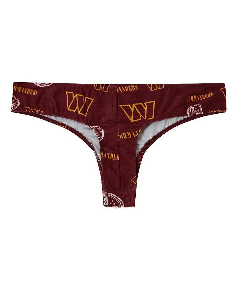Concepts Sport Women's Burgundy Washington Commanders Mosaic All Over Print Thong