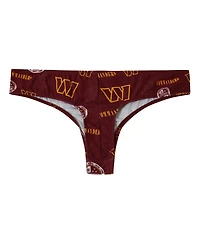 Concepts Sport Women's Burgundy Washington Commanders Mosaic All Over Print Thong
