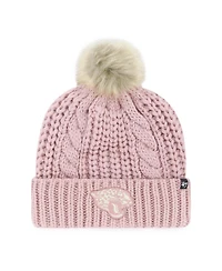 '47 Brand Women's Dusty Rose Jacksonville Jaguars Meeko Cuffed with Pom Knit Hat