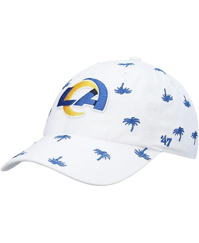 '47 Brand Women's White Los Angeles Rams Confetti Clean Up Adjustable Hat