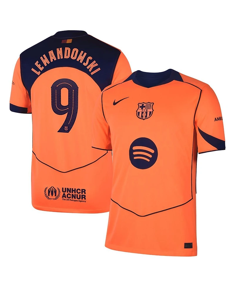 Nike Men's Robert Lewandowski Orange Barcelona 2025/26 Third Replica Player Jersey