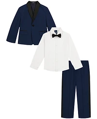 Nautica Boys 2T-7 4-Piece Long Sleeve Shirt, Vest, Pants and Tie Set