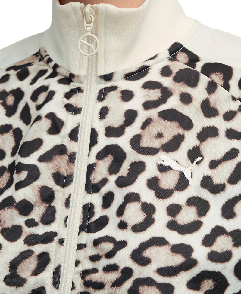 Puma Women's T7 Leopard Luxe Short Track Jacket