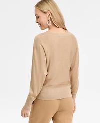 I.n.c. International Concepts Women's Metallic Boat-Neck Sweater, Macy's Exclusive