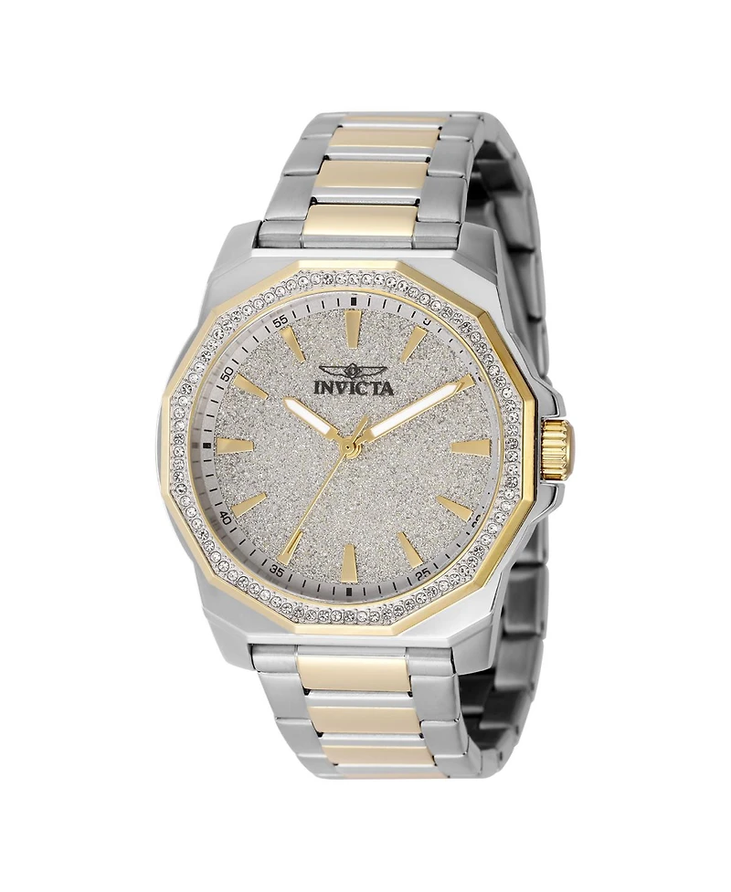 Invicta Men's Speedway Quartz 3 Hand Silver Dial Watch