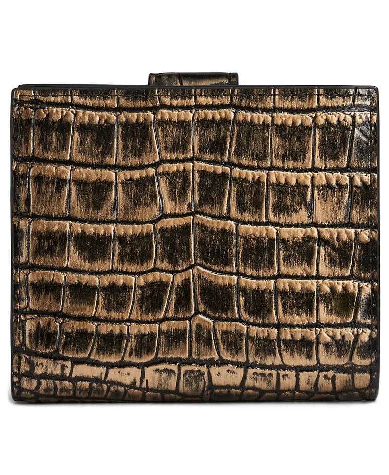 Donna Karan New York Women's Valley Stream Metallic Croco Small Wallet