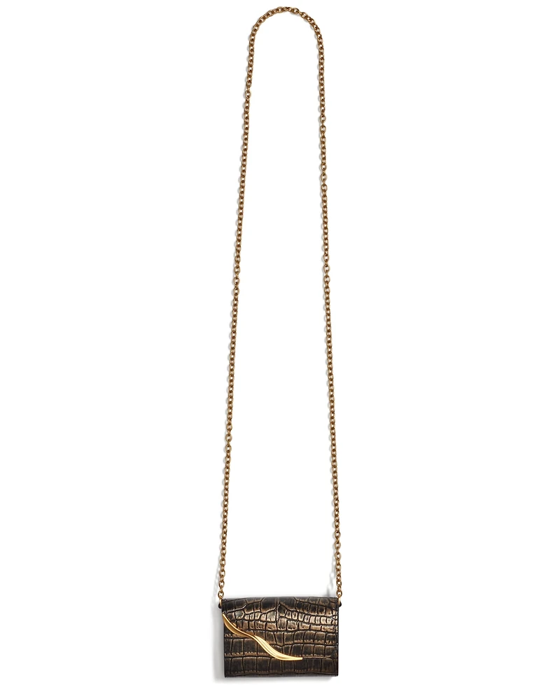 Donna Karan New York Women's Malverne Metallic Croco String Wallet