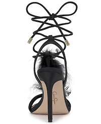 Jessica Simpson Women's Jenzin Feather Wrap Dress Sandals