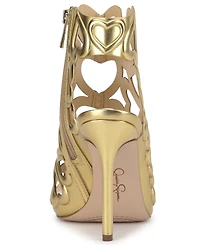 Jessica Simpson Women's Jalina Vinyl Heart High-Heel Booties