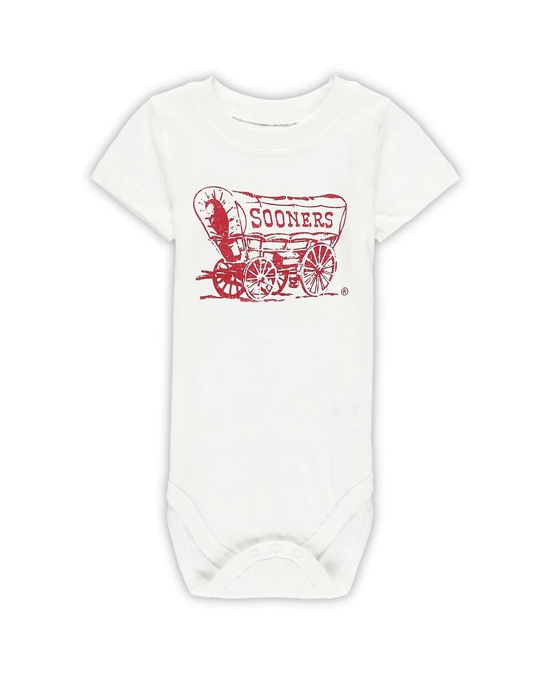 Wes & Willy Baby Boys and Girls Oklahoma Sooners 3-Pack Bodysuit Set