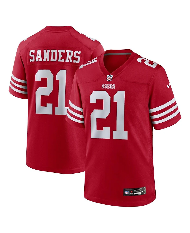 Nike Men's Deion Sanders Scarlet San Francisco 49ers Team Retired Player Game Jersey