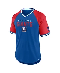 Fanatics Men's Royal/Red New York Giants Hashmark Raglan T-Shirt