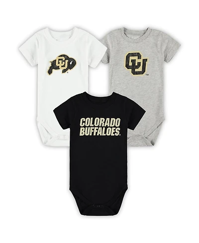 Wes & Willy Baby Boys and Girls Colorado Buffaloes 3-Pack Bodysuit Set