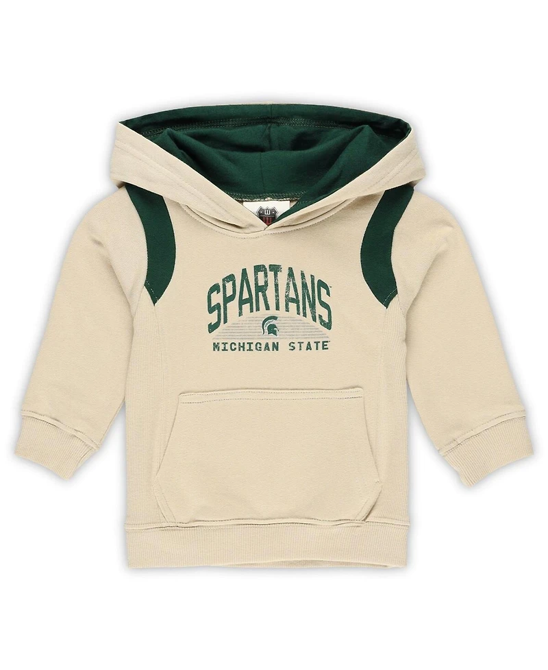 Wes & Willy Baby Boys and Girls 2-Piece Michigan State Spartans Color Block Pullover Hoodie Sweatpants Set