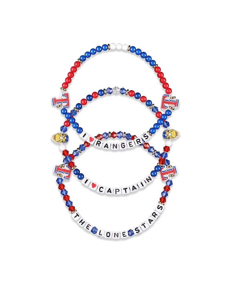 Foco Texas Rangers Friendship Bracelet, Set of 3