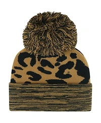 '47 Brand Women's Brown Wisconsin Badgers Rosette Cuffed Pom with Knit Hat
