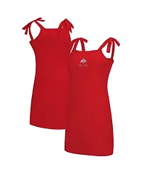 Concepts Sport Women's Scarlet Ohio State Buckeyes Tie-Shoulder Nightdress