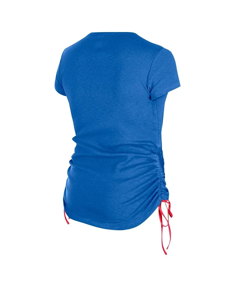 New Era Women's Royal York Giants Ruched Side T-Shirt