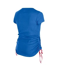 New Era Women's Royal York Giants Ruched Side T-Shirt