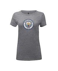 1863FC Women's Heather Gray Manchester City Color Badge Tri-Blend T-Shirt